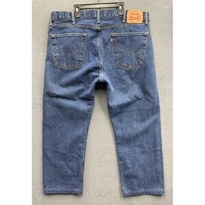 Levi's 505 Denim Jeans Men's Regular Fit Straight Medium Wash Size 40X30 Altered